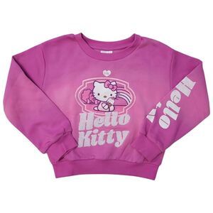 Character Girls Soft Crewneck Graphic Print Sweatshirt - Hello Kitty